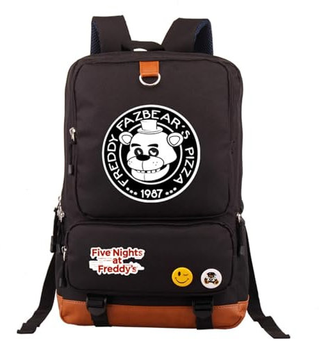 Aayahakawa Five Nights at Fre-ddy's FNAF lässiger Rucksack, bequem und verschleißfest, Unisex, Freizeit, Schulrucksack, einfacher Rucksack, lässiger Rucksack, Typ 7, Anime