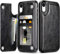 Knoowcase for iPhone XR Case Shockproof Wallet Pouch with Card Holder Flip Folio Case Soft PU Leather Flexible TPU Bumper Magnetic Closure Kickstand Drop Protective Cover for iPhone XR, Black