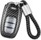 T-carbon autoschlüssel hülle kompatibel mit Audi,Glasfaser Schutzhülle Schlüssel Hülle kompatibel mit A4 A4L A5 A6 A6L A7 A8 Q5 Q8 R8 RS4 RS5 RS6 RS7 S4 S5 S6 S7 S8 SQ5,Silber Schwarz