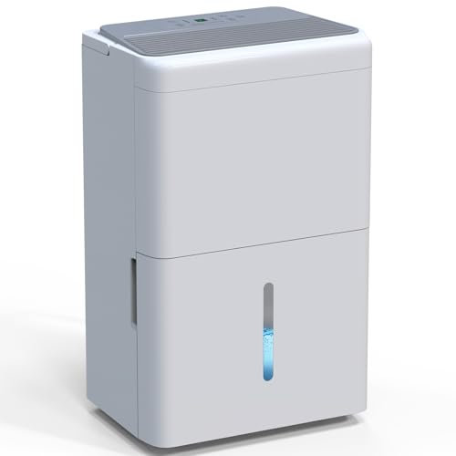 Newentor Bdpt. 30L Dehumidifiers for Home Damp 40dB, Dehumidifier for Bedroom/Bathroom 245m³/90m², Dehumidifiers for Drying Clothes, 10-YR WRNTY, Drain Hose, Timer, Filter