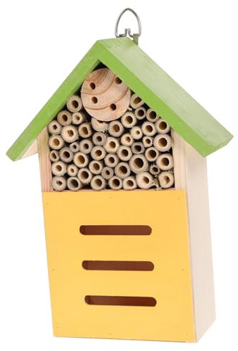 MERRYHAPY Holzhaus Für Garten Bienenhaus Mit Zimmer Marienkäferhütte Dekoratives Haus Für Garten
