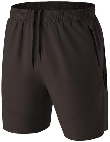 Kyopp Kurze Hosen Herren mit Reißverschlusstasche Schnell Trocknend Sporthose Leicht Atmungsaktiv Sport Shorts