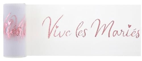 Rouleau de tulle Vive les Mariés Rose Gold 8 cm x 10 M
