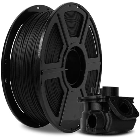 FLASHFORGE Carbon Fiber PETG Filament 1.75mm, Carbon Fiber PETG 3D Printer Filament, 1KG Spool Dimensional Accuracy +/- 0.02mm, Lightweight & Heat-Resistant & Moisture Free (Black)