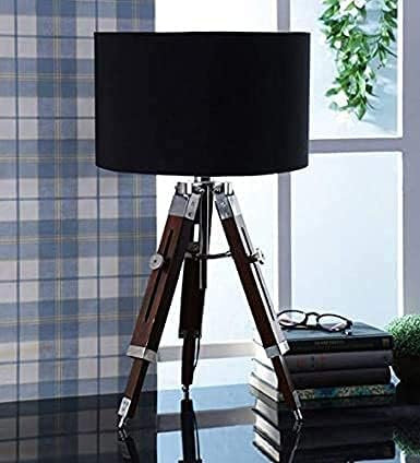 Tripod Table Lamp with Black Tripod Stand (Without Shade) Home Decor Restaurant, Home, Lamp