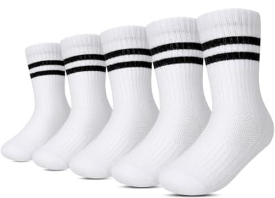 Kyopp 5/10 Paar Kinder Socken Jungen & Mädchen Baumwolle Kindersocken | Atmungsaktiv,Leicht,Weich,Bequem Crew Socks