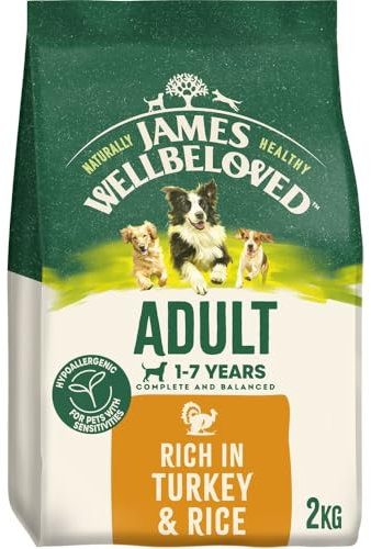 JAMES WELLBELOVED 2kg Hund Trockenfutter Truthahn & Reis