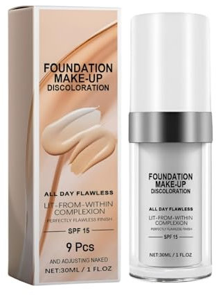 Colour Changing Foundation,30ml Color Changing Foundation, Mature Skin Foundation,Flawless Color Changing,Suitable For All Skin Types. (8, 1)