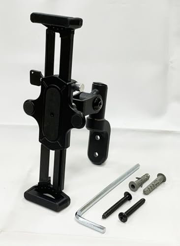 AboveTEK Tablet Wall Mount Holder, 360° Rotation iPad Wall Mount with Anti-Theft Lock & Key, Fits 7.9–14.6 Tablets, Premium Steel & Zinc Alloy Secure Wall Mounted Tablet Holder