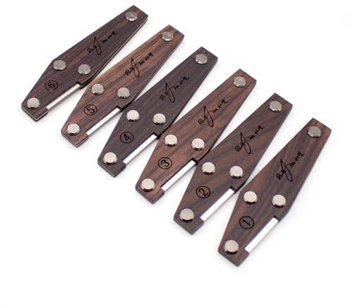 LeTkingok 6 Pezzi Lima per Capotasto Chitarra Acustica, Strumento di Rettifica Manuale, Set di Strumenti per La Riparazione di Chitarre 12/16/24/32/42/53MM