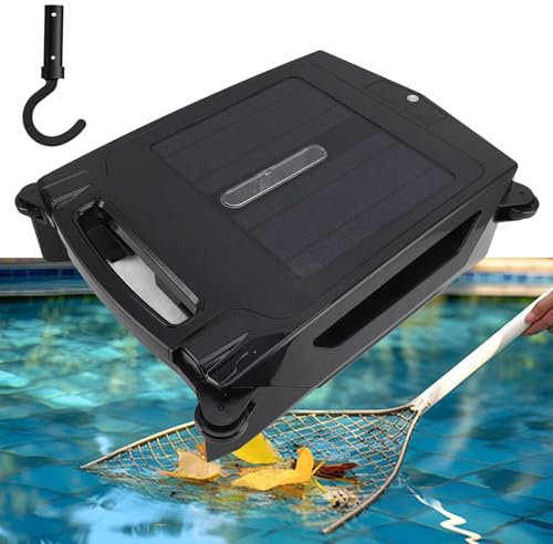 RoyceBee Limpiador de Piscinas AutomáTico con Panel Solar, Robot Limpiafondos de Piscina, Limpiafondos AutomáTico con Dos Motores (con Panel Solar)