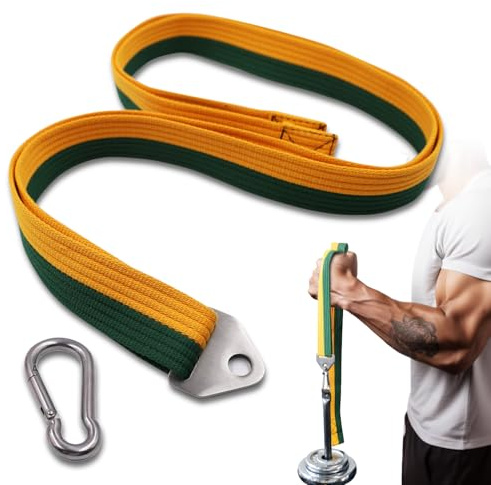 J Bryant Arm Wrestling Pronation Strap - 200cm strapazierfähiger, Rutschfester Gürtel mit Edelstahlschnalle für Unterarmkraft, Pronation und Rückentraining