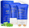 AH-8 Crème raffermissante pour le cou, Anti Double Menton, Ah-8 soins pour le cou et le décolleté creme, Huile corporelle liftante au collagène, Crème anti-rides pour femmes et hommes 120g (2PC)