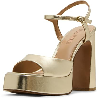 Steve Madden Women's Liandra Heeled Sandal, Champagne, 6 UK