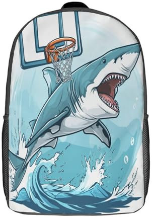 kaiyun Karikatur Hai Rucksack Basketballkorb Teenager Für Schule Und Reise Mit Schönem Dreidimensionalem Bild Ideal 17inch