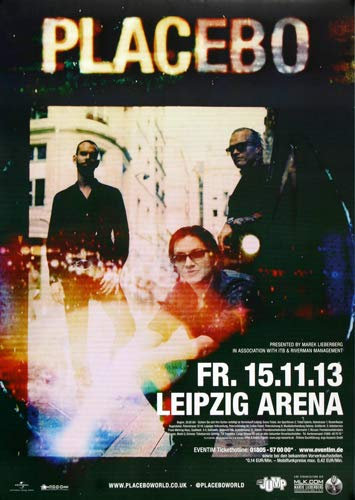 Placebo - Hold On to, Leipzig 2013 » Konzertplakat/Premium Poster | Live Konzert Veranstaltung | DIN A1 «