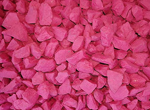 RockinColour Dekosteine Dekosteine Gartensteine 20mm Hot Pink Ideal für Dekoartikel UV-stabil und witterungsbeständig sichere Farbbeschichtung 14kg-15kg