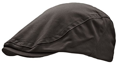 TOSKATOK® Mens Shower Proof Water Resistant Flat Cap-Brown
