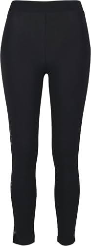 Urban Classics Women's Leggings Ladies Lace Striped Yoga-Hose, Black (Black 00007), 10 (Size: Small)