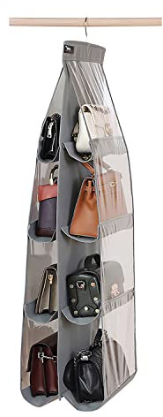 zebricolo, aufbewahrung handtaschen, große, Taschen aufbewahrung, Platzsparend, handtaschen Organizer, grau, handtaschen aufbewahrung,1 Stücke