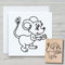 NEWSTAMPS Stempel Kleine Maus Motivstempel aus Holz & Gummi zum Karten basteln, Holzstempel, Tiere, Tierstempel, Scrapbook, Textilstempel, Deko, Kinder