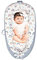 EAQ Babynest Nestchen Baby Weiches Atmungsaktives Baby Bett Perfekt für Neugeborene Geschenk 100% Baumwolle Baby Erstausstattung Neugeborene