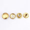 100 Stück (25 Sätze) Druckknopf Druckknöpfe Edelstahl Set Persenning Plane Camping Nähfrei 15 mm für Leder Handwerk Jacke Brieftasche Handtasche (Gold)