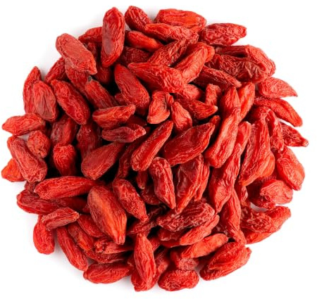 Bacche di Goji intere biologiche - Lycium barbarum | frutti piccoli e dolci ottimi da soli come snack o aggiunti a muesli e yogurt