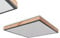 HOFSTEIN LED Panel Salmi, modernes Deckenpanel aus Metall/MDF in Schwarz/Weiß/Holzoptik, 36 Watt, 1-flammig, 3200 Lumen, Lichtfarbe 3000 Kelvin (warmweiß), eckige Deckenlampe in flachem Design