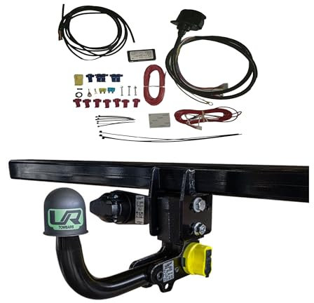 Umbra Rimorchi Abnehmbare Anhängerkupplung 13P C2 Elektrosatz kompatibel mit Volkswagen Caddy III Maxi Caddy IV 43062/VM