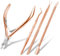ACWOO Cuticle Nippers, 4 In 1 Cuticle Remover Scissors Cutters with Cuticle Pusher Manicure Tools, Heavy Duty Stainless Steel Cuticle Clippers, Nail Toenail Clippers for Repair Damaged Nails