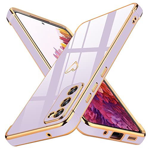 Lafunda Cover Compatibile con Samsung Galaxy S20 FE 4G/5G Custodia con protezione fotocamera Sottile Morbido TPU Silicone Antiurto Protettiva Case amore Paraurti Donne per Samsung S20 FE 4G/5G Viola