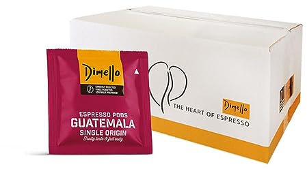 Dimello Guatemala Single Origin Paper Coffee Pods - 50 Artisan Arabica ESE Pods, Fruity & Full-Bodied Flavour, Eco-Friendly Single Serve Espresso Pods