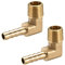 PATIKIL 6mm Barbato x 1/4 PT Maschio Barb Flessibile Raccordo, 2pz Ottone 90 Gradi Gomito Giunto Connettore Tubo Raccordo per Acqua Tubo, Oro Tono