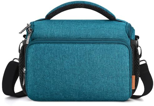 DOMISO Camera Bag Imperméable à l’Eau Anti-Choc Case Sac à bandoulière, Teal
