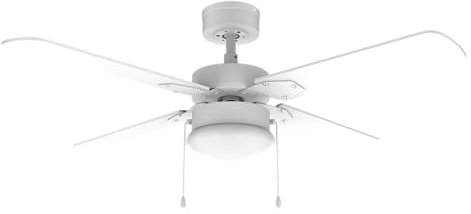 Cecotec Ventilador de Techo con Luz EnergySilence Aero 450 FullWhite de 50 W y 42” con luz, 3 Velocidades, 4 Aspas Reversibles y Modo winter-summer