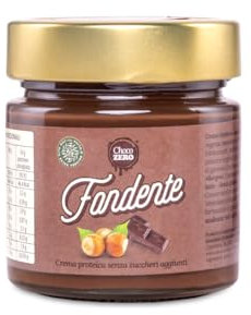 Choco Zero – Crema Proteica Cioccolato Fondente e Pasta di Nocciole Italiane Crema Spalmabile Senza Zuccheri Aggiunti, Senza Glutine, Senza Lattosio, Vegano Vasetto da 200 g