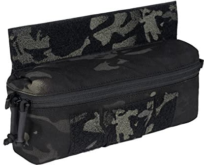 IDOGEAR Pochette tactique Tactical Drop Pouch Avec Crochet et Boucle Pour JPC CPC AVS Vest Utility Tool Pouch Fanny Pack (camo Black)