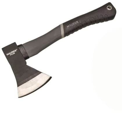 Ascia Spaccalegna di Legno 600 g/Accetta da Taglio con Testa in Acciaio e Manico in Fibra di Vetro/Ascia Universale per Giardino e Campeggio/Piccola Ascia Manuale da Spacco
