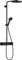 hansgrohe Duschsystem Pulsify S, Brausekopf 260mm, Duschset mit Thermostat, Handbrause, Brauseschlauch, Duschstange, Regendusche (Kopfbrause) mit 1 Strahlart, Mattschwarz