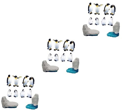 Garneck 30 Stück Pinguin-Eisberg-Landschaftsbau-Kunststofftiere Miniaturtiere Outdoor-Skulptur Pinguin-Figuren Sammlerstücke Pinguin-Figuren Miniatur-Pinguin