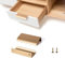 SPDYCESS 10 Stück Schrankgriffe Versteckt Möbelgriff aus Aluminiumlegierung Cabinet Pull Griffe Garderobe Küche Schubladenknöpfe mit Schrauben, Kupfergold (64mm)