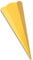 itenga Schultüten Rohling Zuschnitt aus stabilem Buntkarton glatt - 68cm - 6eckig - Schultüte Rohling zum Basteln (gelb)
