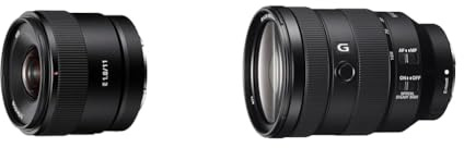 Sony E 11 mm F1.8 | APS-C-Weitwinkel-Objektiv mit Festbrennweite (SEL11F18) & FE 24-105mm f/4 G OSS | Vollformat, Standardzoomobjektiv (SEL24105G)