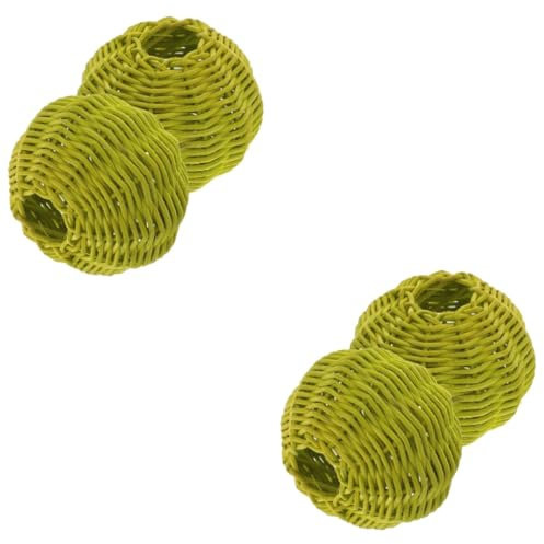 Uonlytech 4stücke Geflochtener Lampenschirm Aus Rattan Elegante Diy Leuchte Abdeckung Für Innenräume Modernes Design Für Schlafzimmer Wohnzimmer Und Hotels Langlebig Und Pflegeleicht