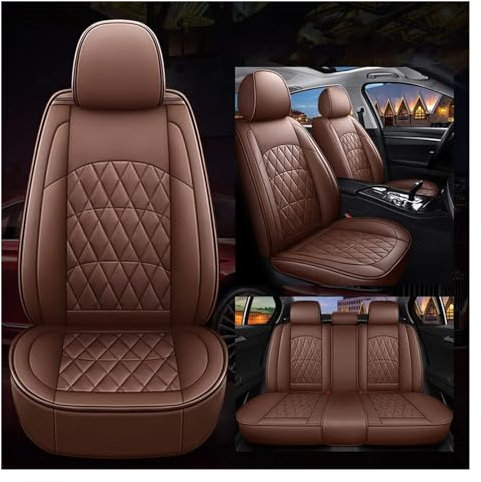 YALIYA Sitzbezüge Auto Für Benz W177 A-Klasse W168 W169 W176 A-Klasse A160 A180 A190 A200 / Universal Fit Autositzbezug Autositz Schutzbezug (Farbe : Coffee 5 Seat b)