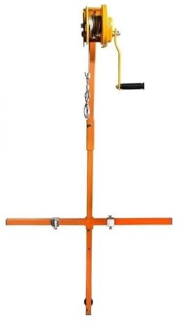 Grúa pequeña especial para instalar aires acondicionados, herramientas especiales para levantar unidades de aire acondicionado exteriores, 3 Hp/5 Hp, portátil (color: cabrestante de 1200 lb 10 m) (so