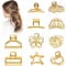Zernblend 10er Pack, Mini Gold Haarklammern, Metall Haaraccessoires für Frauen, für dickes und dünnes Haar