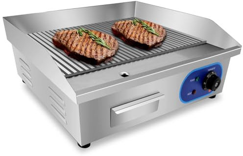 TAIMIKO Plancha Électrique Professionnelle Barbecue Electrique de Table Plancha Electrique Exterieur 55 * 35.5cm Plaque de Cuisson
