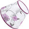 Cabilock Lampenschirm Fass Blumenmuster Stoff Lampenschirm Stoff Vintage-Blumen-Lichtschirm Für Kronleuchter Tischlampe Stehleuchte Wandleuchte E27 Lila